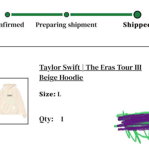 Taylor Swift Cream Hoodie new in bag - Picture 5 of 5